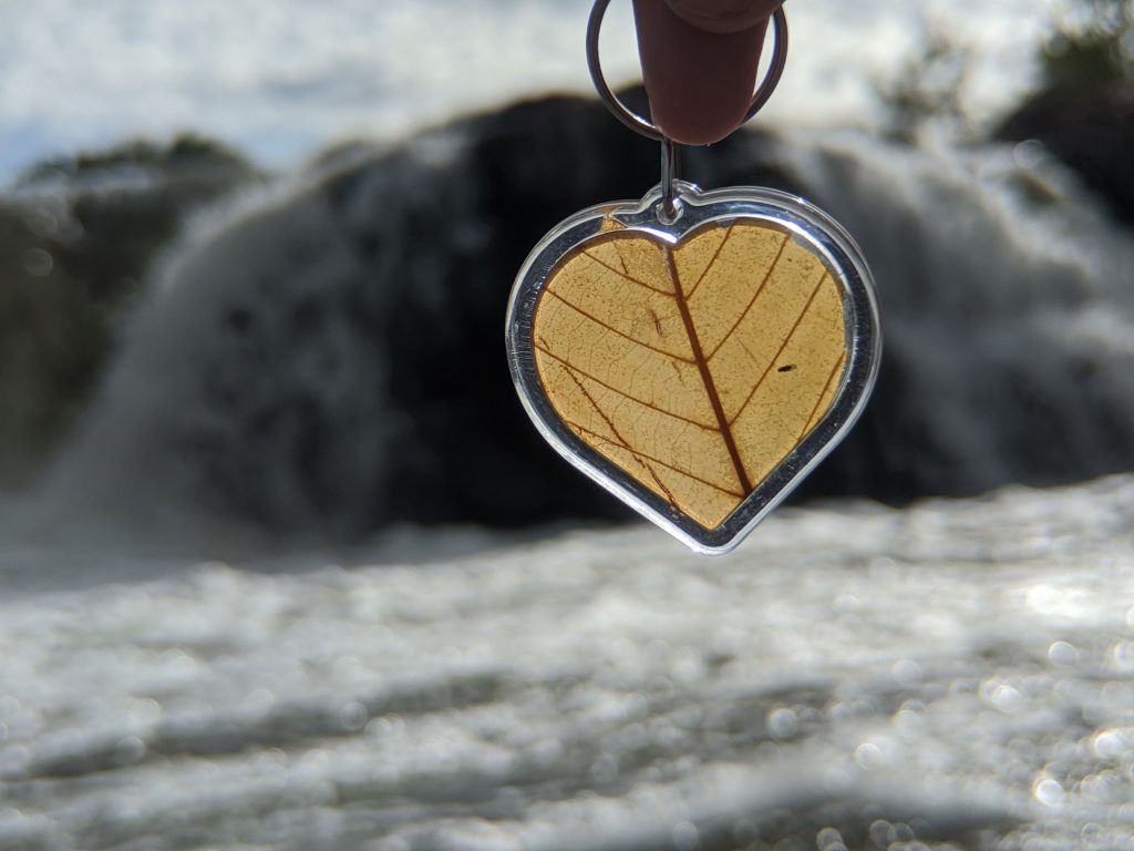 Kratom keychain by winter waterfall